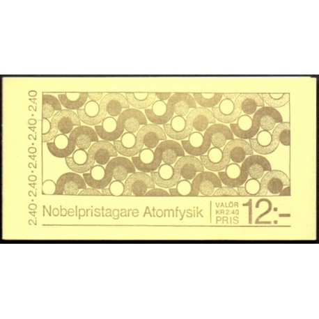 Sverige. 1982. Nobelpristager i Atomfysik, AFA nr. 1205-9 postfrisk  stemplet  hæfte FDC parstykkke