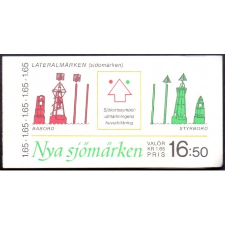 Sverige. 1982. Sømærker, AFA nr. 1192-96 postfrisk  stemplet  hæfte FDC parstykkke