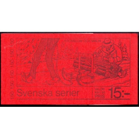 Sverige. 1980. Tegneserier. AFA nr. 1124, postfrisk hæfte stemplet  hæfte FDC parstykkke