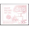 Sverige. 1986. Oluf Palme mindeudgave. AFA nr. 1368-69 postfrisk parstykke Stemplet hæfte FDC parstykkke SWEDEN **/o