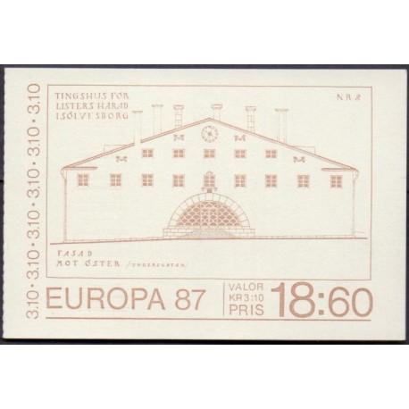 Sverige. 1987. Europamærker / CEPT. AFA nr. 1409-10 postfrisk hæfteStemplet hæfte FDC parstykkke SWEDEN **/o
