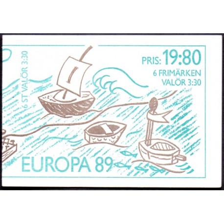 Sverige. 1989. Europamærker / CEPT. AFA nr. 1500-01 postfrisk hæfte   Stemplet hæfte FDC parstykkke SWEDEN **/o