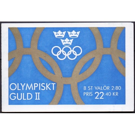 Sverige. 1992. Guldmedajlevinder. AFA nr. 1636-39  postfrisk 4-blok Stemplet hæfte FDC parstykkke SWEDEN **/o