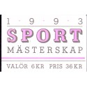 Sverige. 1993 Sportsmesterskaber. AFA nr. 1693-98 postfrisk sammentryk Stemplet hæfte FDC parstykkke SWEDEN **/o