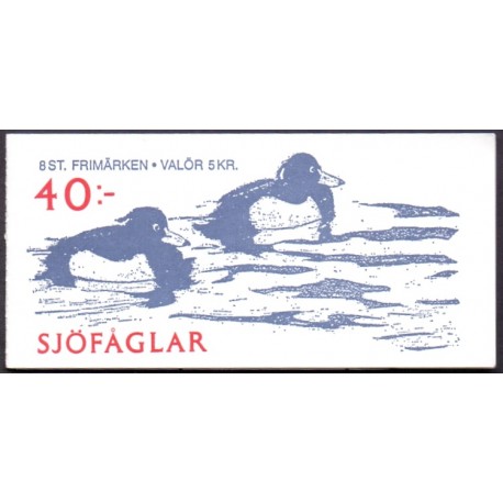 Sverige. 1993. Svømmefugle. AFA nr. 1717-20 postfrisk sammentryk Stemplet hæfte FDC parstykkke SWEDEN **/o