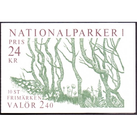 Sverige. 1989. Nationalparker. AFA nr. 1519-20 postfrisk hæfte Stemplet hæfte FDC parstykkke SWEDEN **/o
