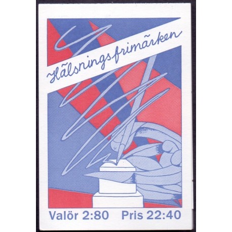 Sverige. 1992. Brevhilsner. AFA nr. 1658-61 postfrisk sammentryk Stemplet hæfte FDC parstykkke SWEDEN **/o