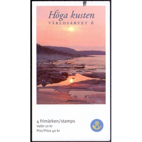 Sverige 2005. Verdensarv Kyster. AFA nr. 2384-87, i postfrisk sammentryk stemplet  hæfte FDC parstykkke