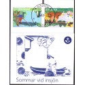 Sverige 2006. Sommer ved søen. AFA nr. 2468-72, postfrisk parstykker sammentryk stemplet  hæfte FDC parstykkke