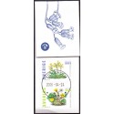 Sverige 2003. Blomster. AFA 2278-80,  postfrisk stemplet  hæfte FDC parstykkke