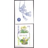 Sverige 2003. Blomster. AFA 2278-80,  postfrisk stemplet  hæfte FDC parstykkke