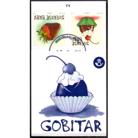 Sverige 2007. Chokolade. AFA nr. 2529-32, postfrisk stemplet  hæfte FDC parstykkke