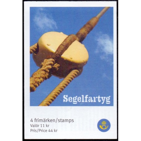 Sverige 2008. Sejlskibe. AFA nr. 2578-81, postfrisk stemplet  hæfte FDC parstykkke