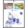 Sverige 2008. Sommerbord. AFA nr. 2583-87, postfrisk stemplet  hæfte FDC parstykkke