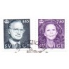 Sverige 1996. Kong Carl og Dr. Silvia. AFA 1858-59, stemplet stemplet FDC