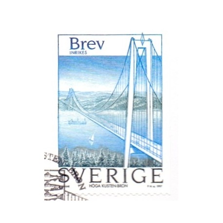 Sverige 1997. Høje Kystbroen. AFA nr. 1938 postfrisk stemplet  hæfte FDC