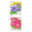 Sverige 1998. Blomster. AFA nr. 1988-9 postfrisk stemplet  hæfte FDC parstykkke