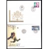 Sverige 1998. Norden og Kong Carl. AFA nr. 1990-91 postfrisk stemplet  hæfte FDC parstykkke