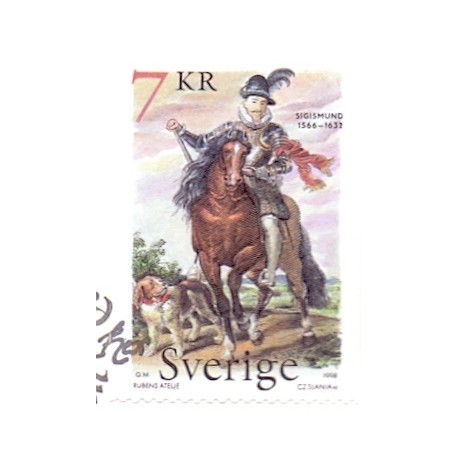 Sverige 1998. Kong Sigsimund. AFA nr. 1999 postfrisk stemplet  hæfte FDC parstykkke