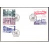Sverige. 1980. Turistudgave Hälsingland. AFA nr. 1112-16 postfrisk sammentryk stemplet  hæfte FDC parstykkke