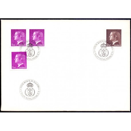Sverige. 1980. Kong Carl. AFA nr. 1117-18 Ch/Cv, postfrisk  stemplet  hæfte FDC parstykkke