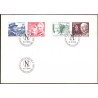 Sverige. 1980. Nobelpristager. AFA nr. 1133-35,  postfrisk parstykker stemplet  hæfte FDC parstykkke