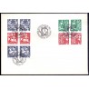 Sverige. 1981. Nordisk mytologi. AFA nr. 1139-43 postfrisk sammentryk stemplet  hæfte FDC parstykkke
