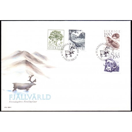 Sverige. 1984. Fauna og flora, AFA nr. 1266-69 postfrisk   Stemplet hæfte FDC parstykkke SWEDEN