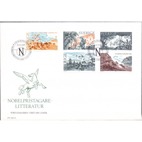 Sverige. 1985. Nobelpristager. AFA nr. 1348-52 postfrisk Stemplet hæfte FDC parstykkke SWEDEN **/o