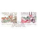 Sverige. 1986. Fællesnordisk udgave. AFA nr. 1375-76 postfrisk Stemplet hæfte FDC parstykkke SWEDEN **/o