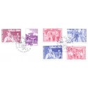 Sverige 2012. Folkeparkerne. AFA nr. 2807B,2809-12 stemplet hæfte FDC parstykkke