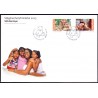 Sverige 2013. SOS børnebyerne. AFA nr. 2871-72 postfrisk stemplet  hæfte FDC parstykkke