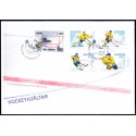 Sverige 2013. Svenske Ishockey helte. AFA nr. 2882-86 postfrisk stemplet  hæfte FDC parstykkke
