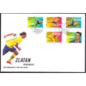 Sverige 2014. Zlatan Ibarhimovic. AFA nr. 2947-51, postfrisk  stemplet  hæfte FDC parstykkke