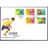 Sverige 2014. Zlatan Ibarhimovic. AFA nr. 2947-51, postfrisk  stemplet  hæfte FDC parstykkke