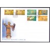Sverige 2014. Kirkens kunst. AFA nr. 2960-64 postfrisk stemplet  hæfte FDC parstykkke