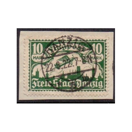 Danzig. 1923. 10 M. Luftpost Very fine used