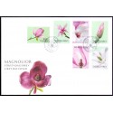 Sverige 2015. Magnolier. AFA nr. 3020-25 postfrisk  stemplet  hæfte FDC parstykkke