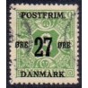 1918. 27-Øres provisorier. VM kors, AFA nr. 88  postfrisk    Ubrugt Stemplet FDC