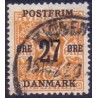 1918. 27-Øres provisorier. VM kors, AFA nr. 91  postfrisk    Ubrugt Stemplet FDC