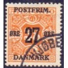 1918. 27-Øres provisorier. VM kors, AFA nr. 92  postfrisk    Ubrugt Stemplet FDC