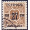 1918. 27-Øres provisorier. VM kors, AFA nr. 93  postfrisk    Ubrugt Stemplet FDC