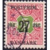 1918. 27-Øres provisorier. VM krone, AFA nr. 96  postfrisk    Ubrugt Stemplet FDC