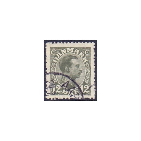1918-20. Chr. X. 12 Øre, AFA nr. 100 postfrisk  Ubrugt Stemplet FDC