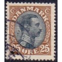 1918-20. Chr. X. 25 Øre, AFA nr. 101 postfrisk Ubrugt Stemplet FDC