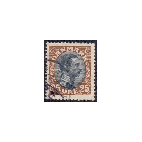 1918-20. Chr. X. 25 Øre, AFA nr. 101 postfrisk Ubrugt Stemplet FDC