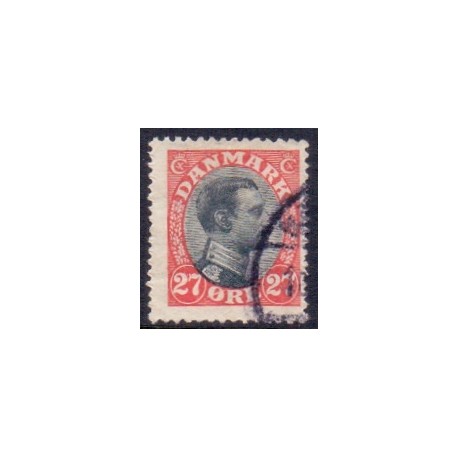 1918-20. Chr. X. 27 Øre, AFA nr. 102 postfrisk   Ubrugt Stemplet FDC