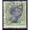 1918-20. Chr. X. 30 Øre, AFA nr. 103 postfrisk  Ubrugt Stemplet FDC