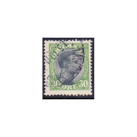 1918-20. Chr. X. 30 Øre, AFA nr. 103 postfrisk  Ubrugt Stemplet FDC