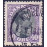 1918-20. Chr. X. 40 Øre, lilla/grå. AFA nr. 105 postfrisk  Ubrugt Stemplet FDC